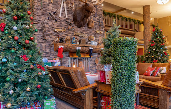 Grand Hotel Lobby Holiday Decor